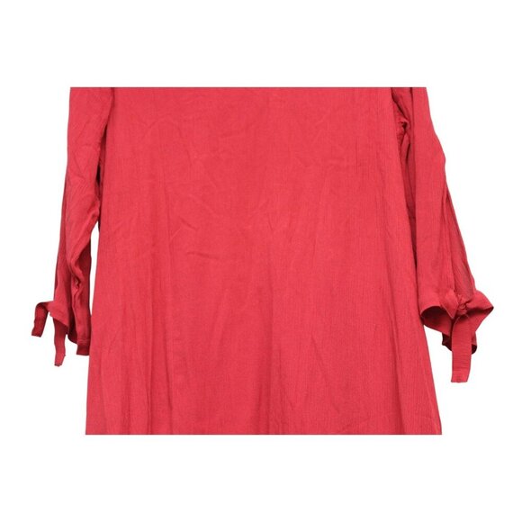 NWT Soft Surroundings Hera Dress Large Lined Cardinal 3/4 Sleeve Pockets Boho - Picture 3 of 12